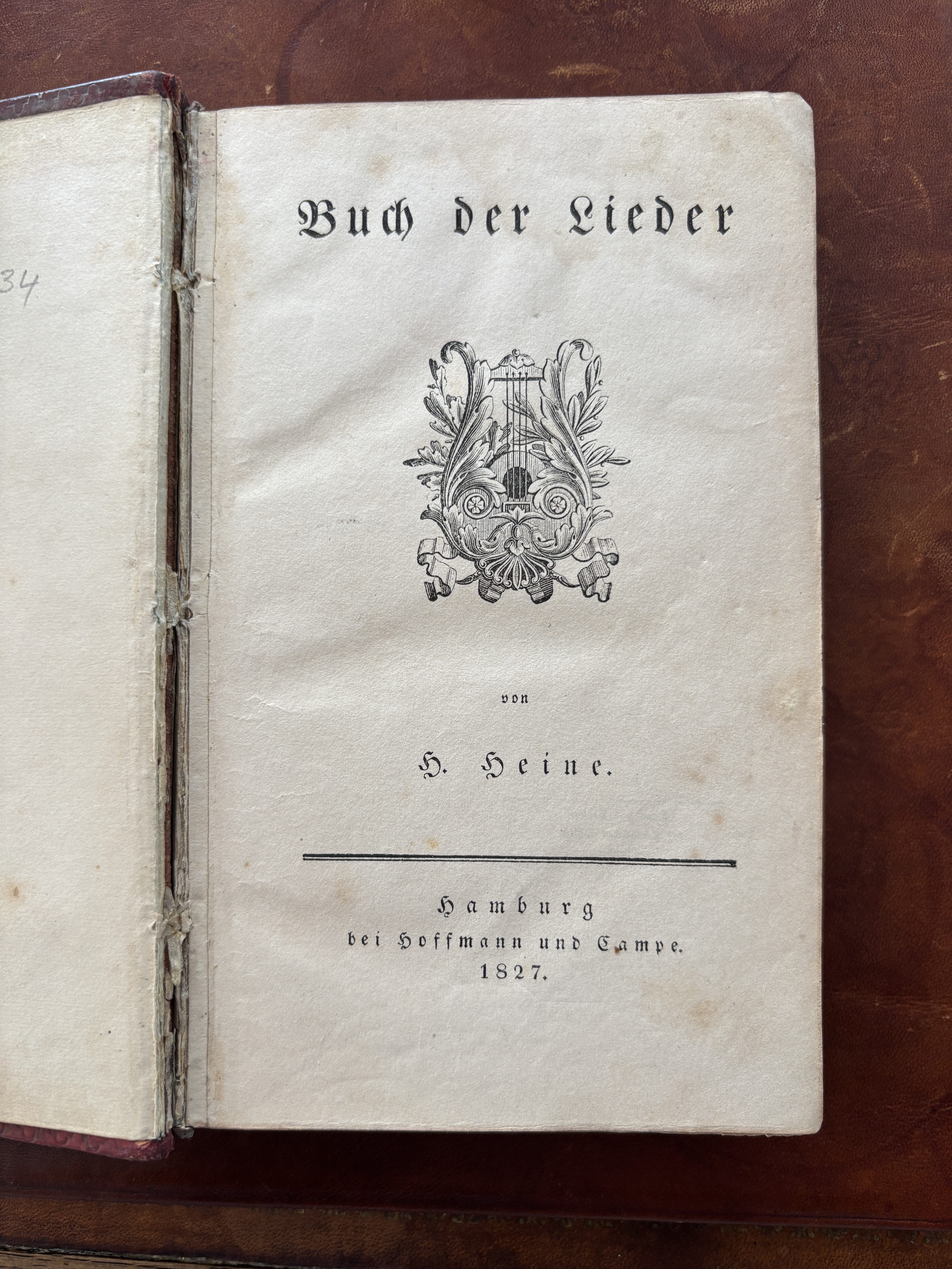 Heinrich Heine, Buch der Lieder, Hamburg 1827